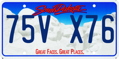 SD license plate 75VX76