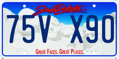 SD license plate 75VX90