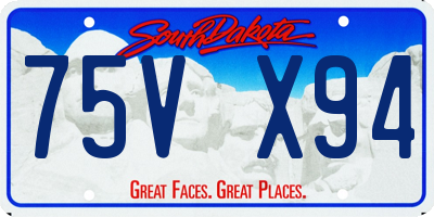 SD license plate 75VX94