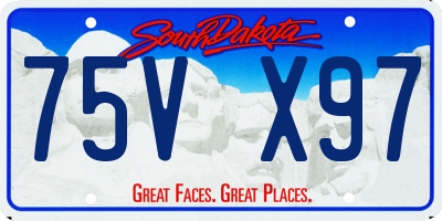 SD license plate 75VX97