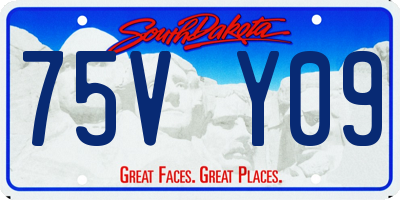 SD license plate 75VY09