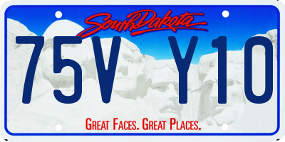 SD license plate 75VY10