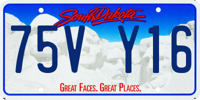 SD license plate 75VY16