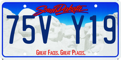 SD license plate 75VY19