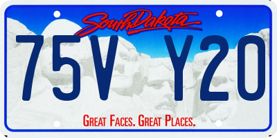 SD license plate 75VY20