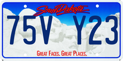 SD license plate 75VY23