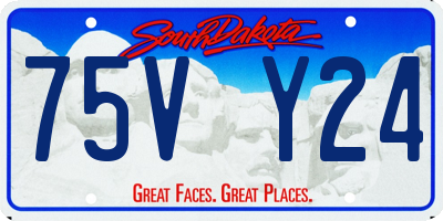 SD license plate 75VY24