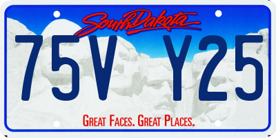 SD license plate 75VY25