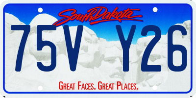 SD license plate 75VY26