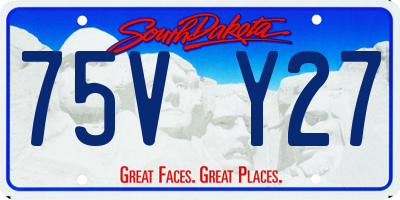SD license plate 75VY27
