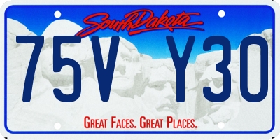 SD license plate 75VY30