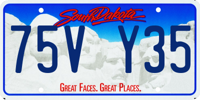 SD license plate 75VY35
