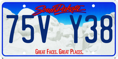 SD license plate 75VY38