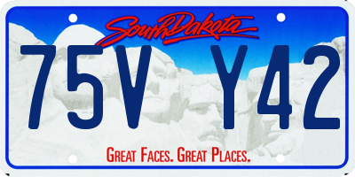 SD license plate 75VY42