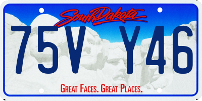 SD license plate 75VY46