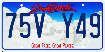 SD license plate 75VY49