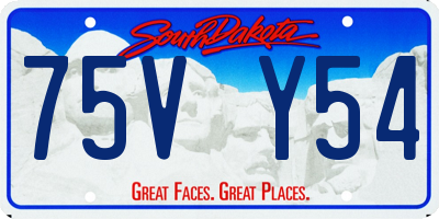 SD license plate 75VY54
