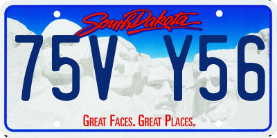 SD license plate 75VY56