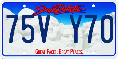 SD license plate 75VY70