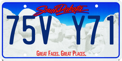 SD license plate 75VY71
