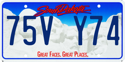 SD license plate 75VY74