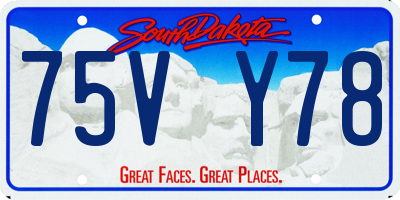 SD license plate 75VY78