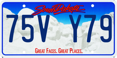 SD license plate 75VY79