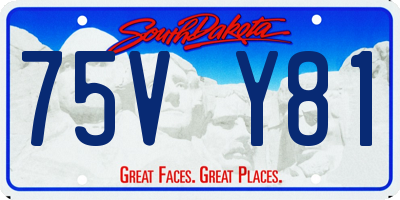 SD license plate 75VY81