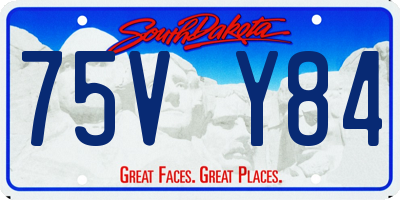 SD license plate 75VY84