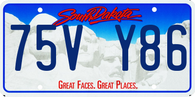SD license plate 75VY86