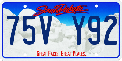 SD license plate 75VY92