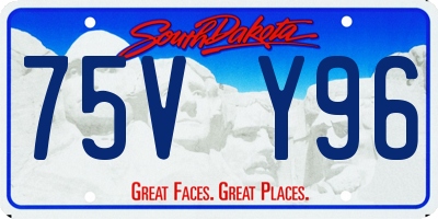 SD license plate 75VY96