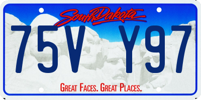SD license plate 75VY97