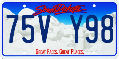 SD license plate 75VY98