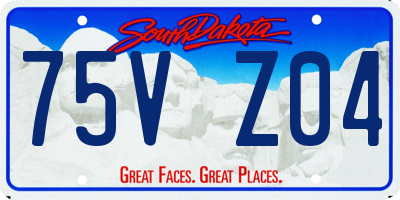 SD license plate 75VZ04