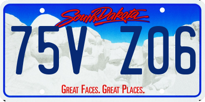 SD license plate 75VZ06