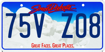 SD license plate 75VZ08