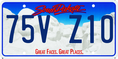 SD license plate 75VZ10