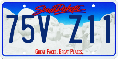 SD license plate 75VZ11