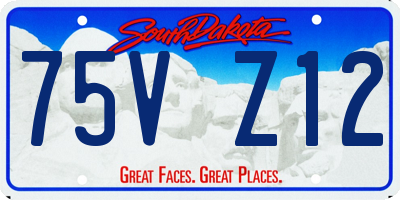SD license plate 75VZ12