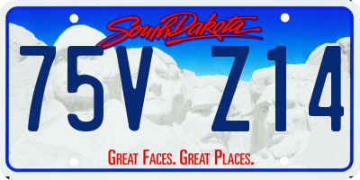 SD license plate 75VZ14