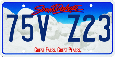 SD license plate 75VZ23