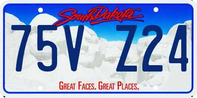 SD license plate 75VZ24