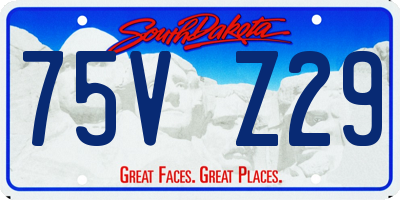 SD license plate 75VZ29