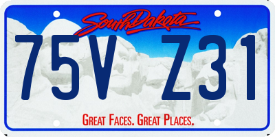 SD license plate 75VZ31