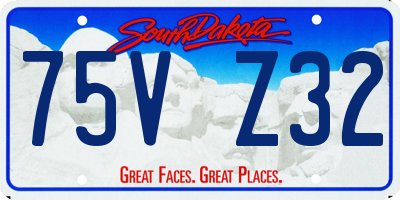 SD license plate 75VZ32