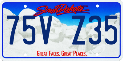 SD license plate 75VZ35