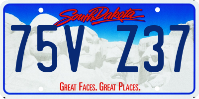 SD license plate 75VZ37