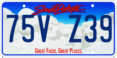 SD license plate 75VZ39