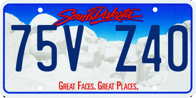 SD license plate 75VZ40
